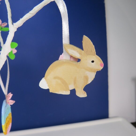 Spring Tree 16" tall Base 3 1/2" x 4" wide Hand Painted #2 - Picture 5 of 11